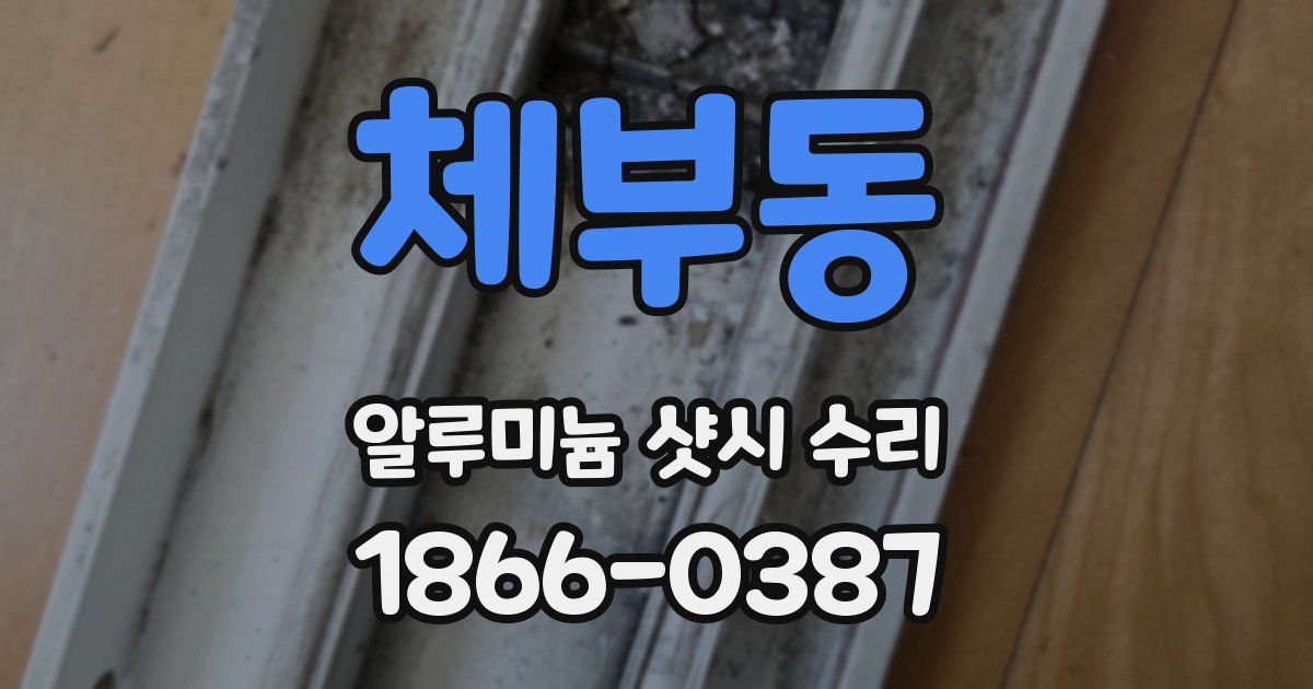 체부동 알루미늄 샷시 수리