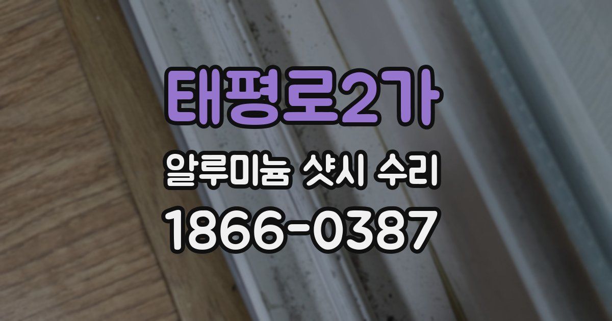 태평로2가 알루미늄 샷시 수리