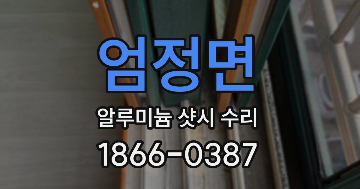 엄정면 알루미늄 샷시 수리