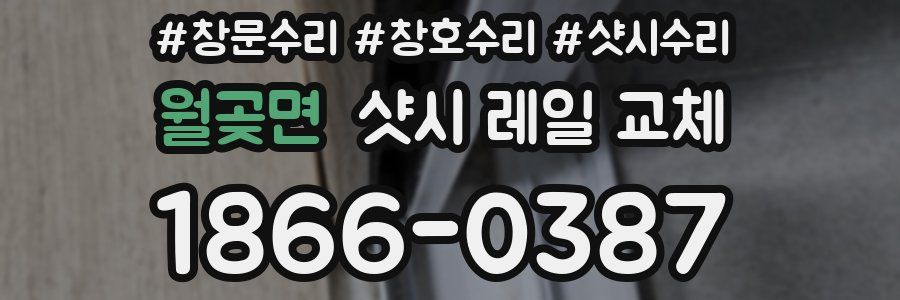 월곶면 샷시 레일 교체