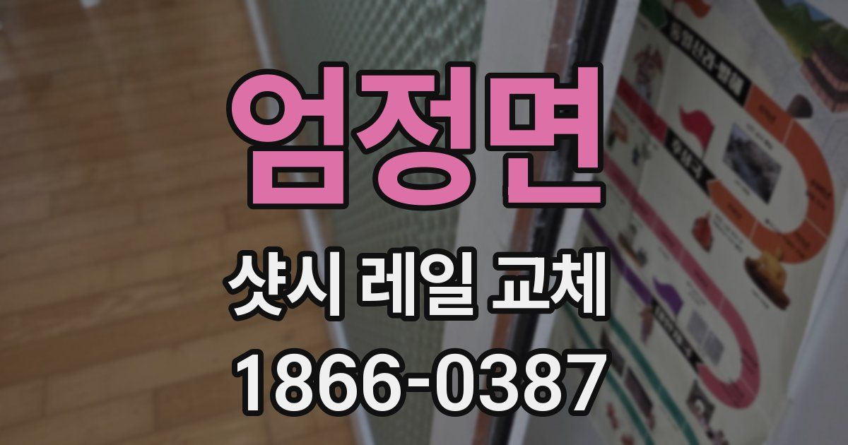 엄정면 샷시 레일 교체