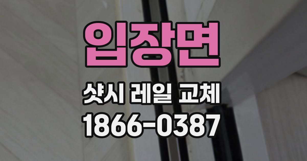 입장면 샷시 레일 교체