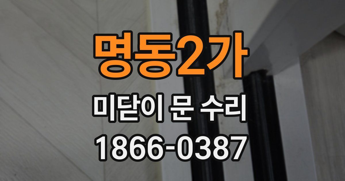 명동2가 미닫이 문 수리