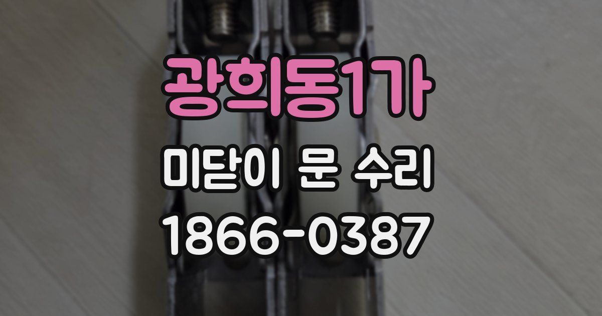 광희동1가 미닫이 문 수리