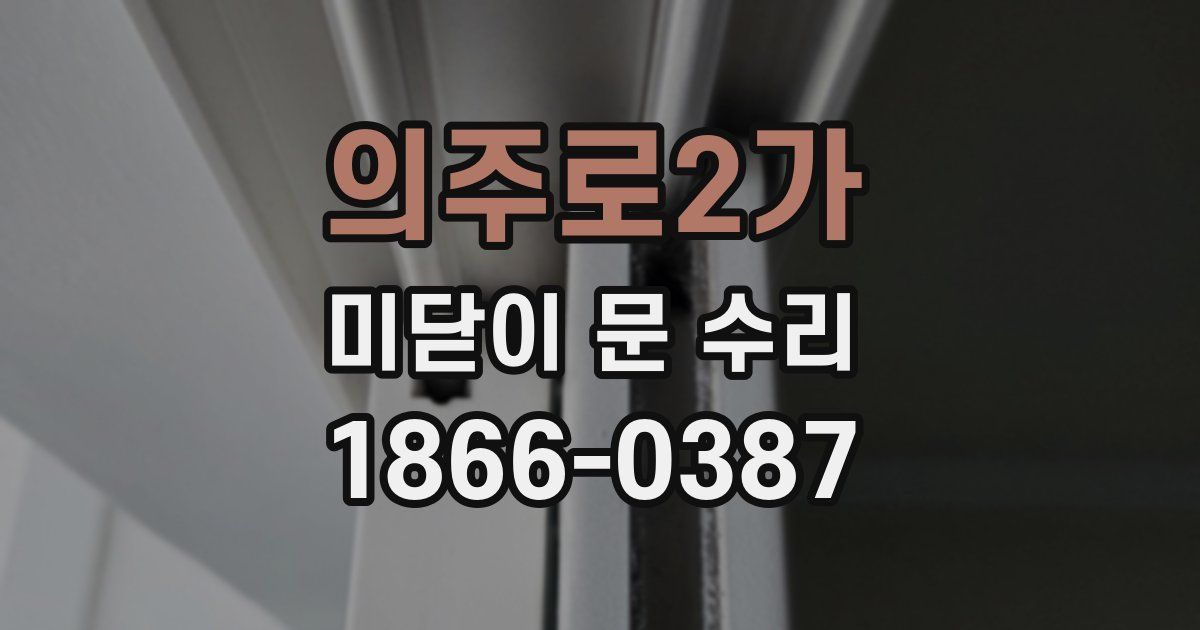 의주로2가 미닫이 문 수리