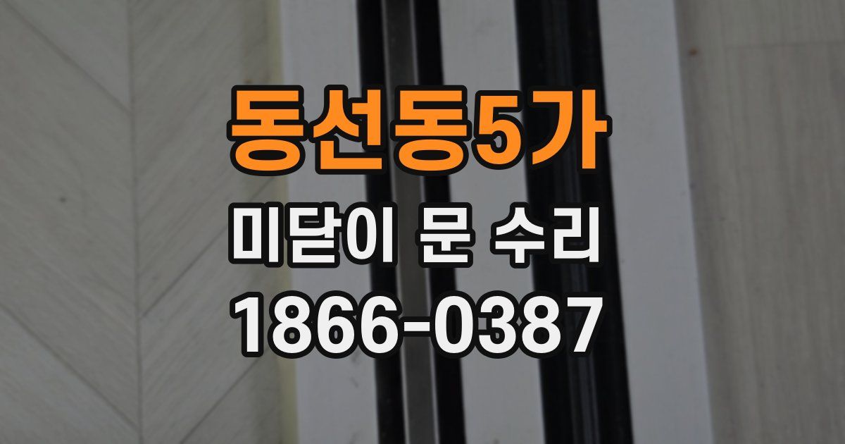 동선동5가 미닫이 문 수리