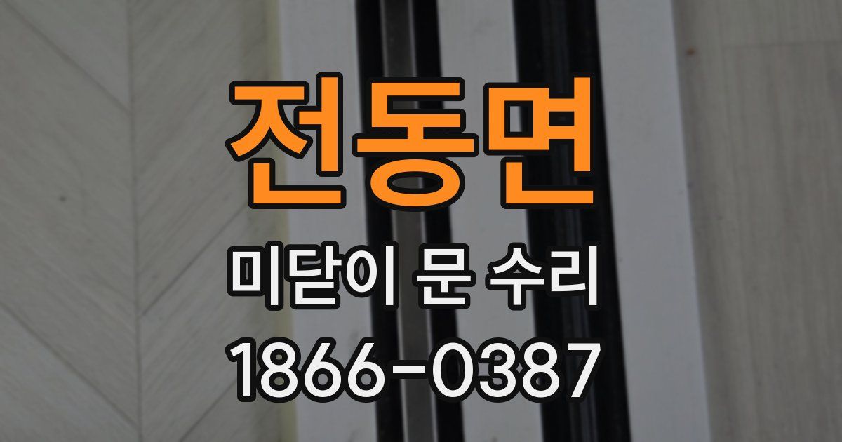 전동면 미닫이 문 수리
