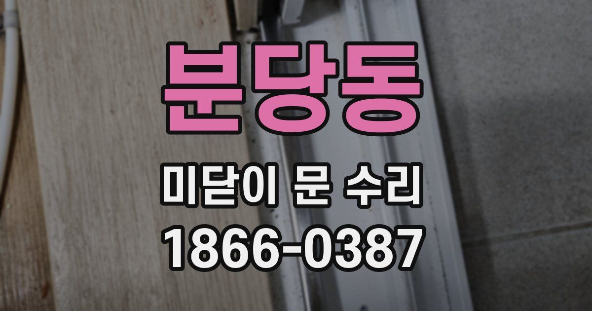 분당동 미닫이 문 수리