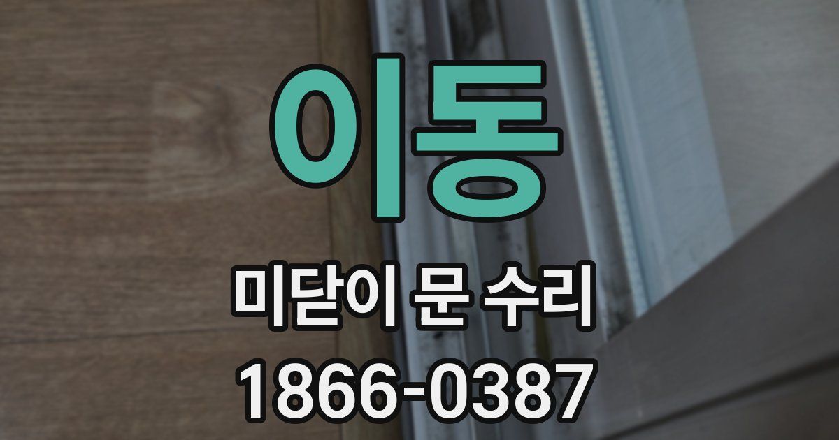이동 미닫이 문 수리