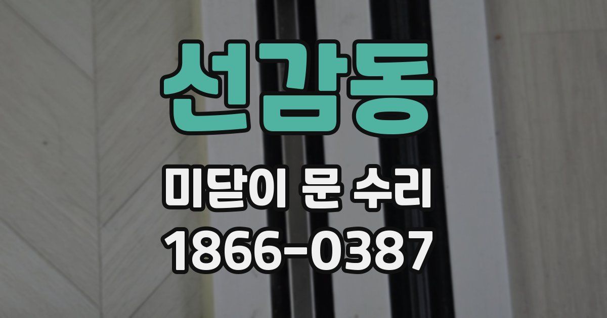 선감동 미닫이 문 수리