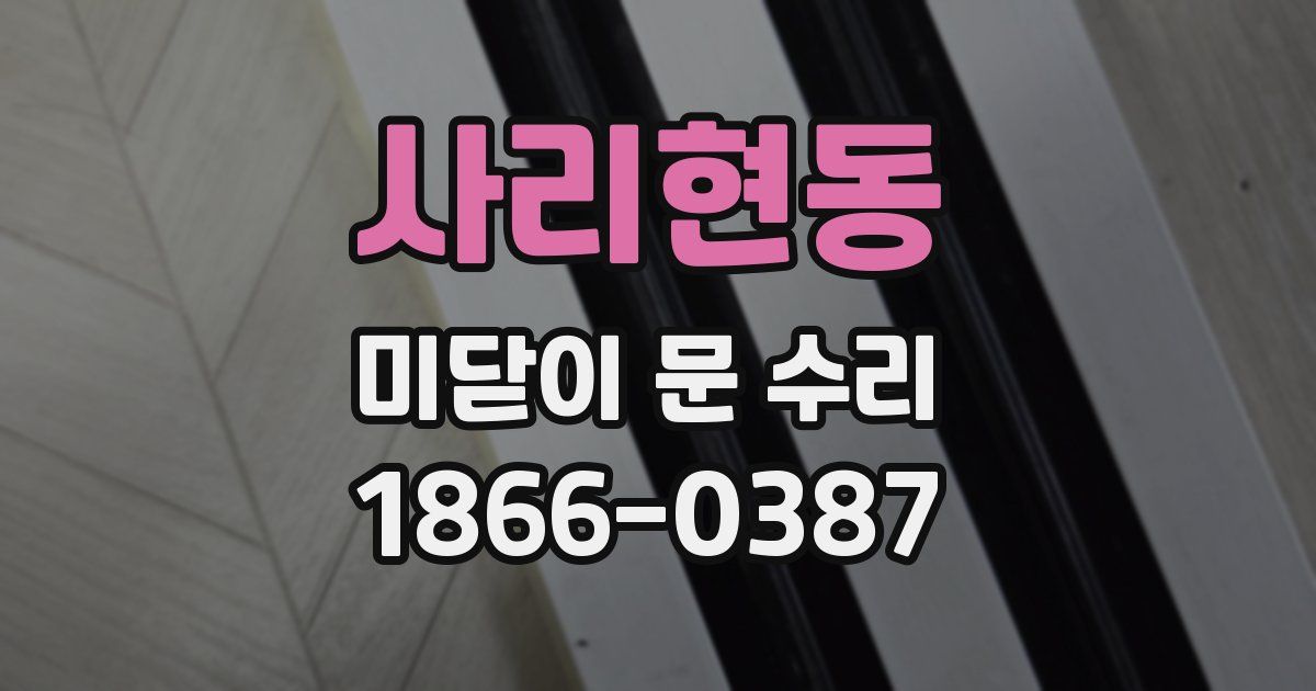 사리현동 미닫이 문 수리