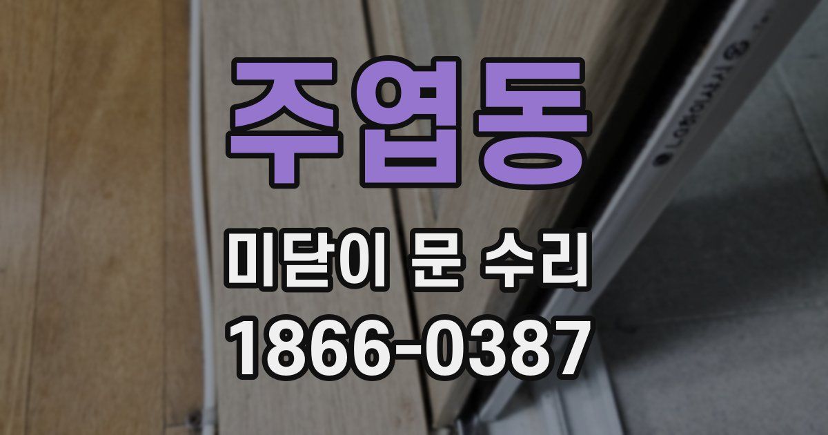 주엽동 미닫이 문 수리