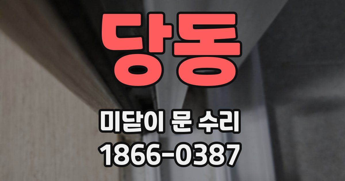 당동 미닫이 문 수리