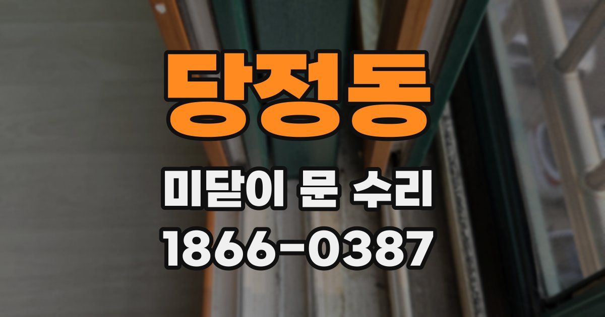 당정동 미닫이 문 수리