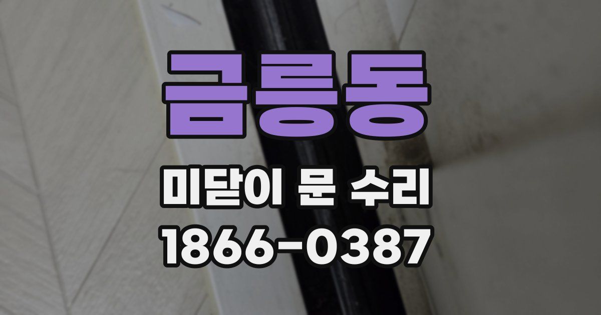 금릉동 미닫이 문 수리