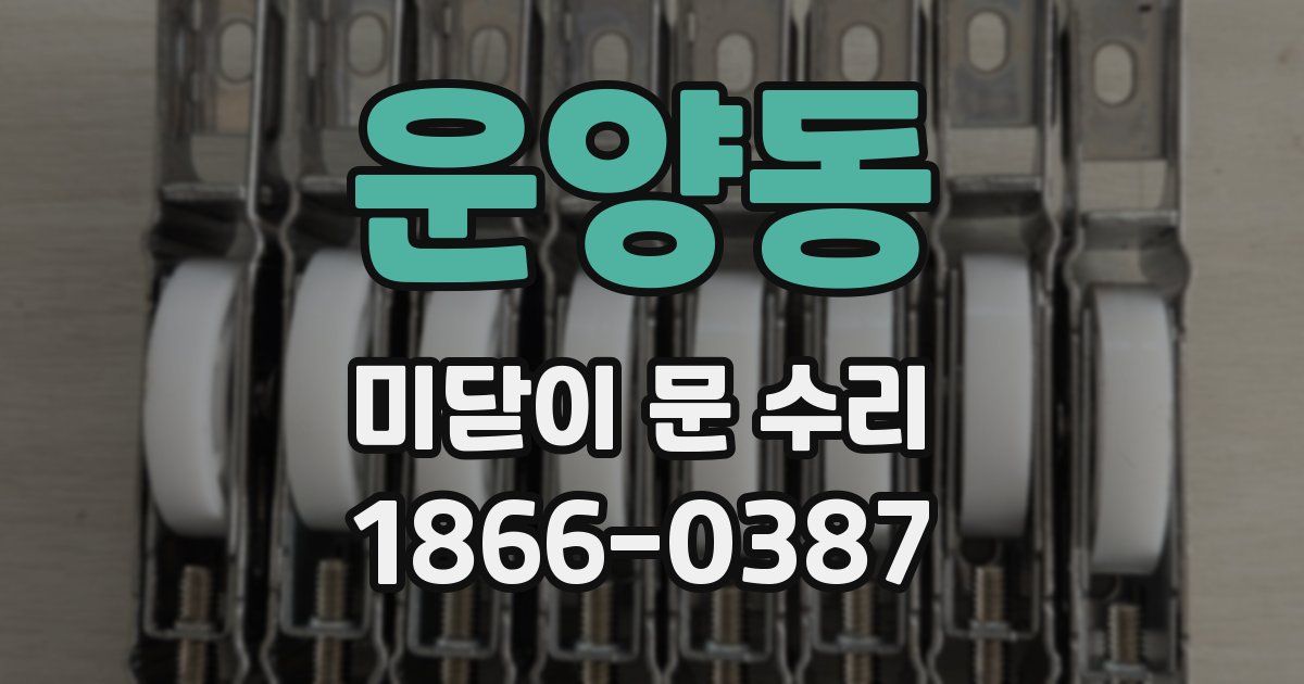 운양동 미닫이 문 수리