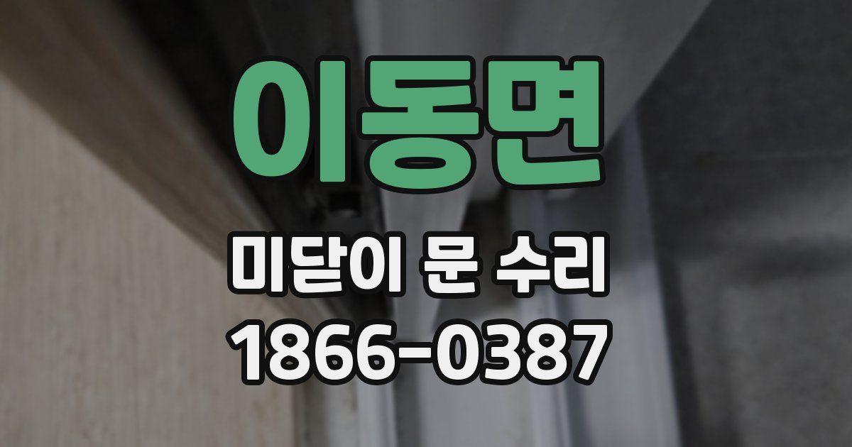 이동면 미닫이 문 수리
