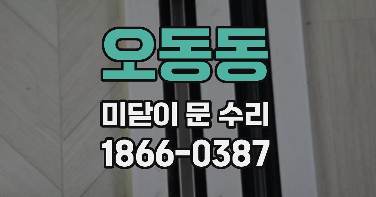 오동동 미닫이 문 수리