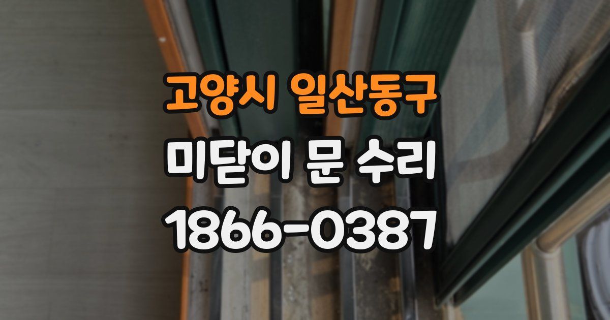 고양시 일산동구 미닫이 문 수리