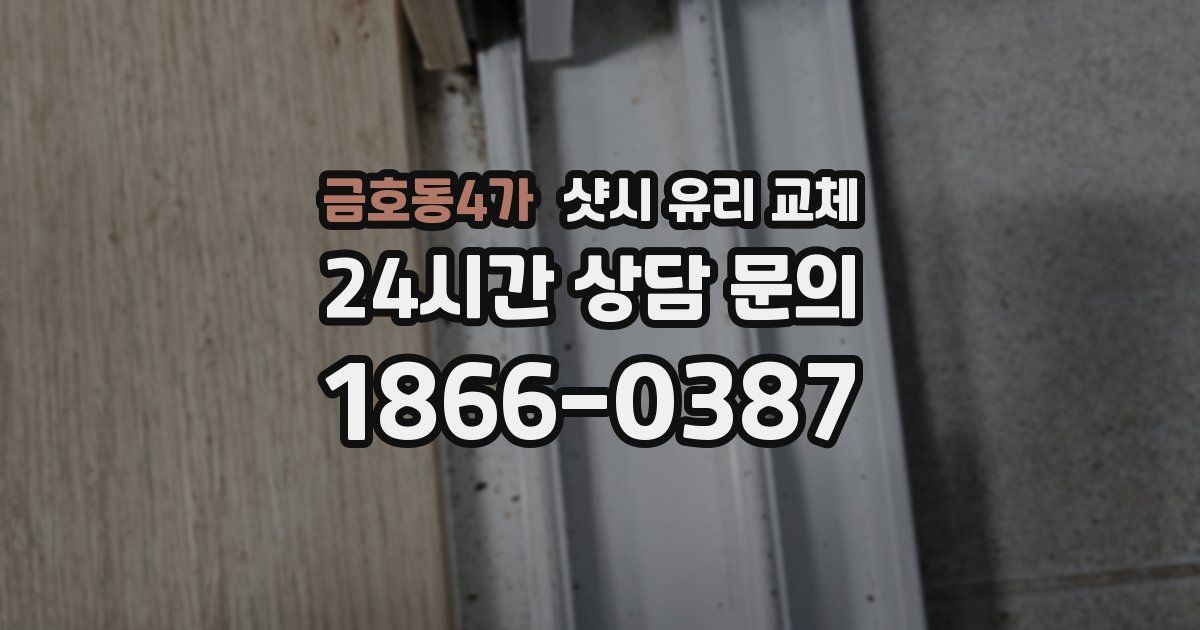 금호동4가 샷시 유리 교체