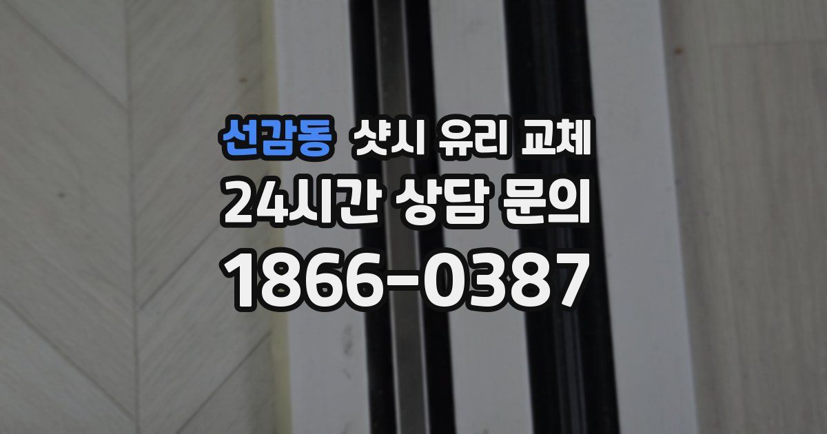 선감동 샷시 유리 교체