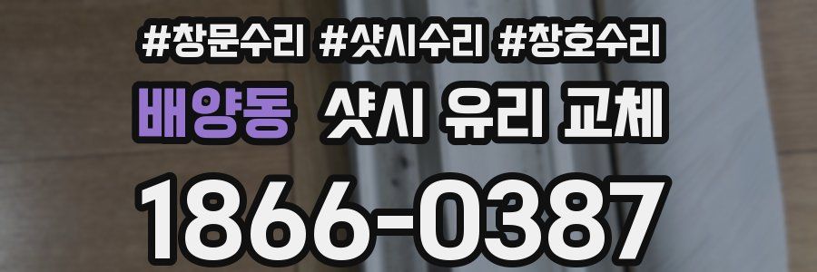 배양동 샷시 유리 교체