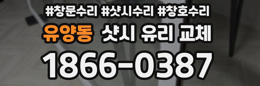 유양동 샷시 유리 교체