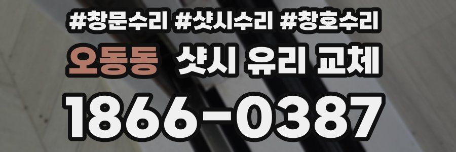 오동동 샷시 유리 교체