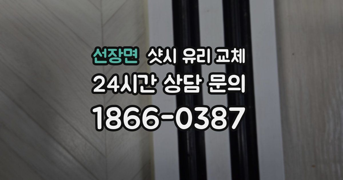 선장면 샷시 유리 교체