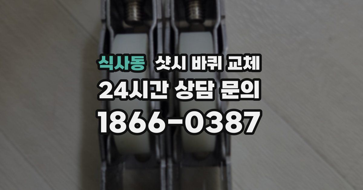 식사동 샷시 바퀴 교체
