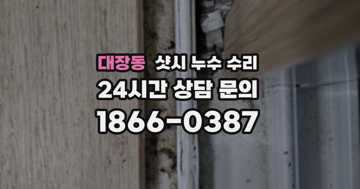 대장동 샷시 누수 수리
