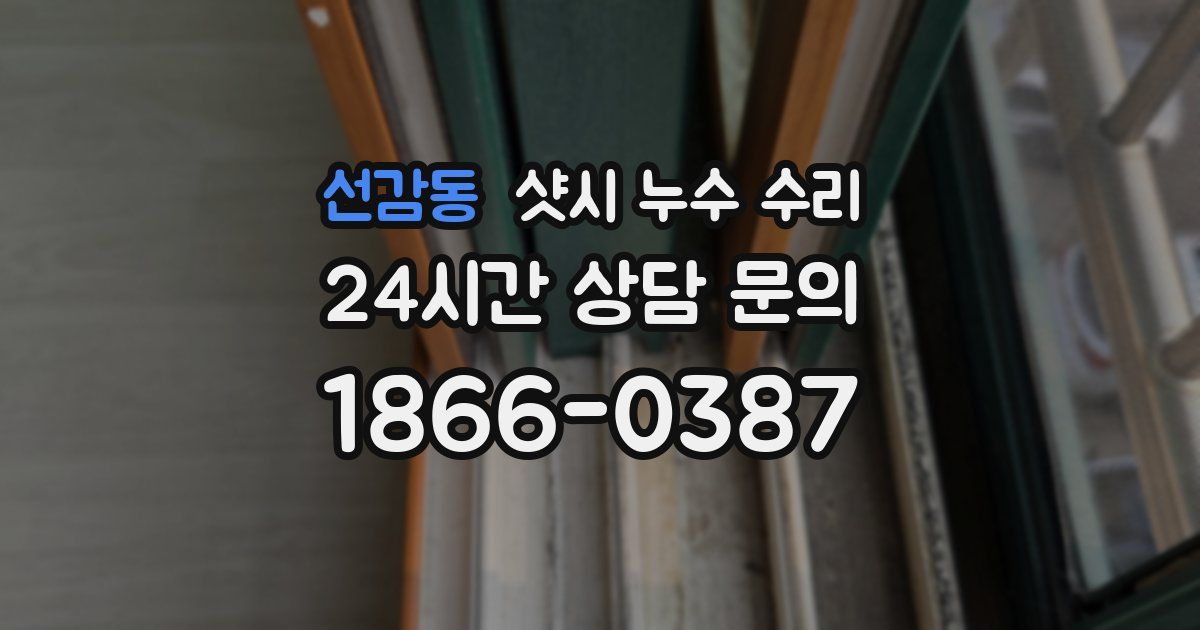 선감동 샷시 누수 수리