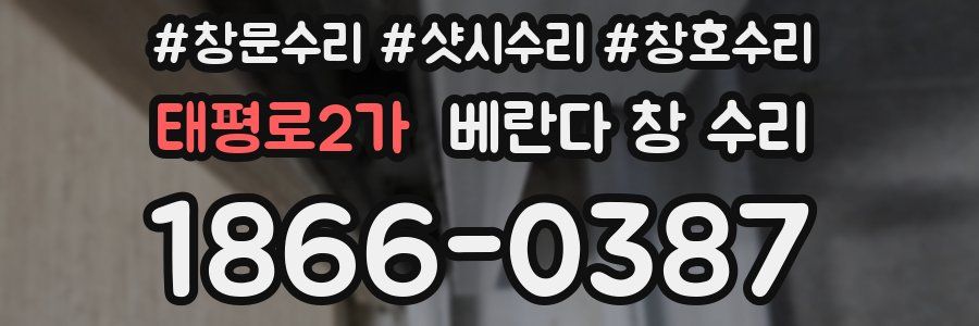 태평로2가 베란다 창 수리