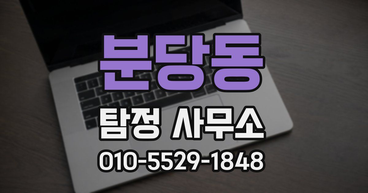 분당동 탐정 사무소