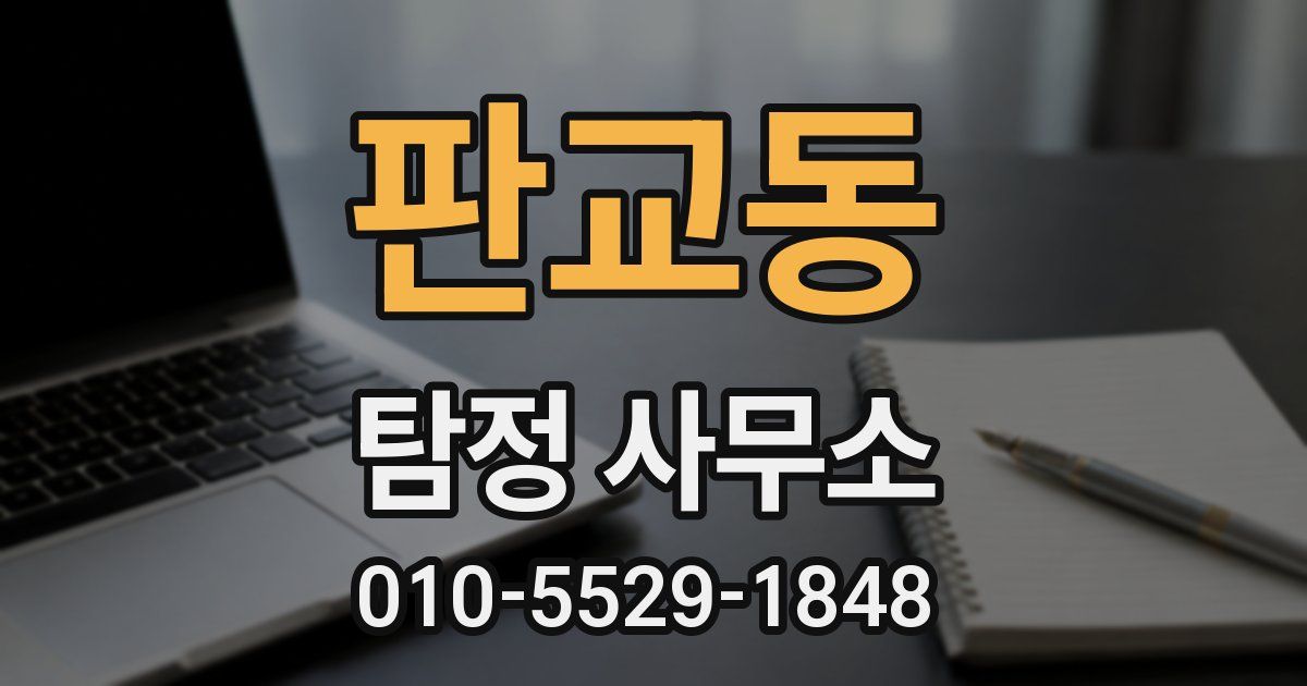 판교동 탐정 사무소