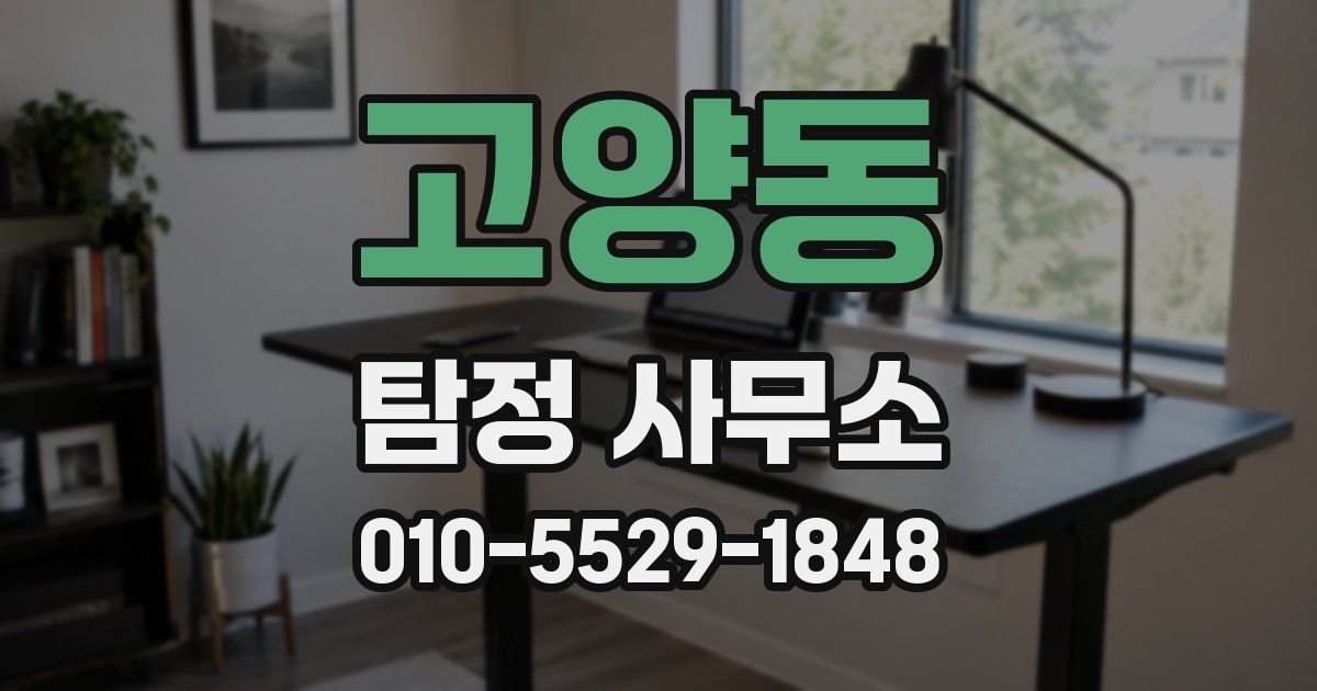 고양동 탐정 사무소