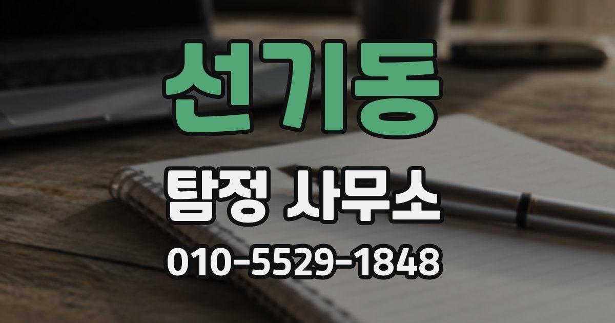 선기동 탐정 사무소