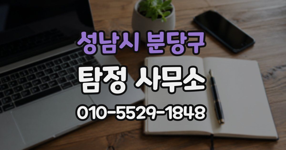 성남시 분당구 탐정 사무소