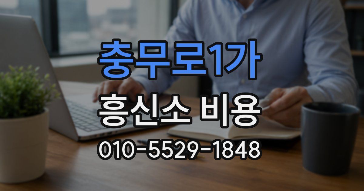 충무로1가 흥신소 비용