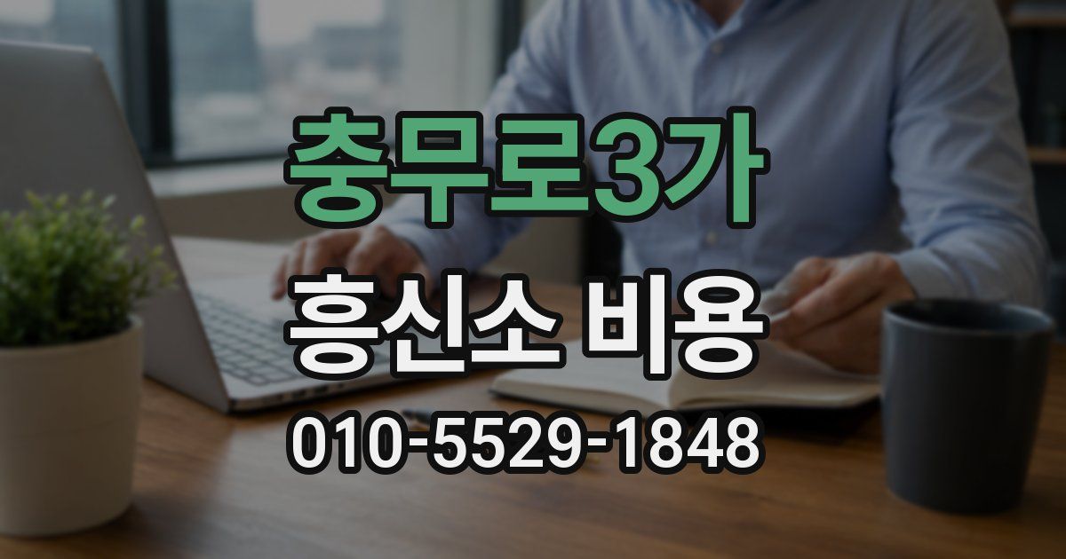 충무로3가 흥신소 비용
