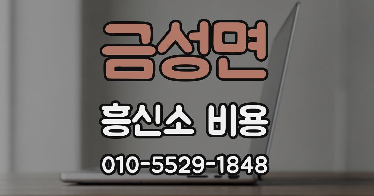 금성면 흥신소 비용