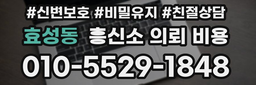 효성동 흥신소 의뢰 비용