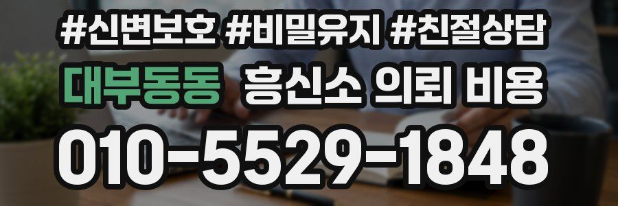 대부동동 흥신소 의뢰 비용
