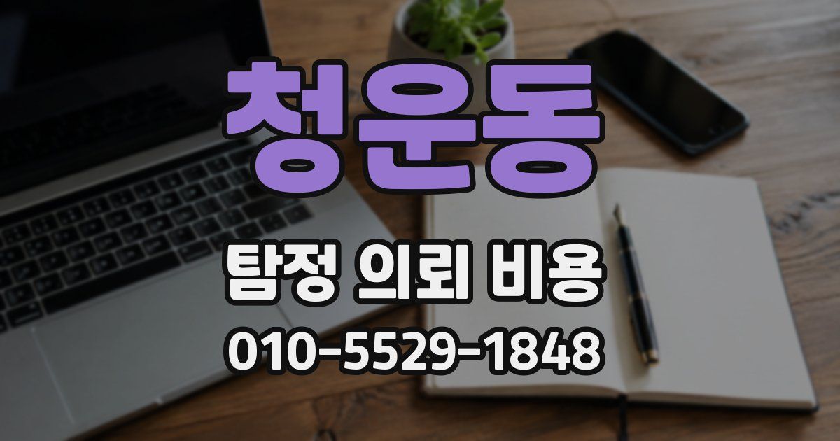 청운동 탐정 의뢰 비용