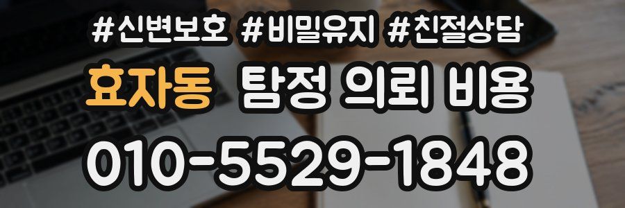 효자동 탐정 의뢰 비용