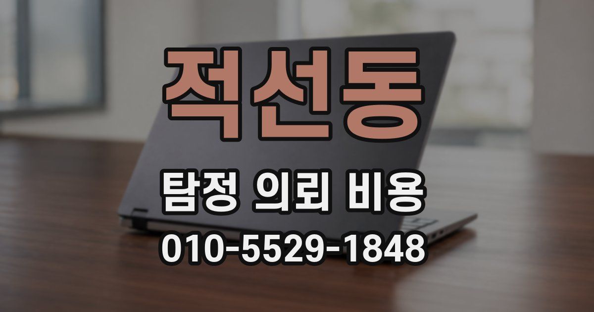 적선동 탐정 의뢰 비용