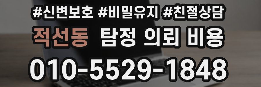 적선동 탐정 의뢰 비용
