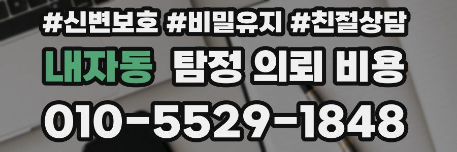 내자동 탐정 의뢰 비용