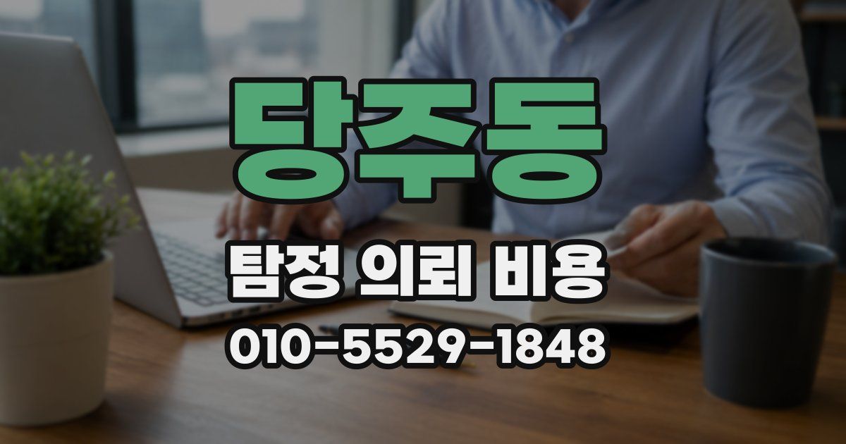 당주동 탐정 의뢰 비용