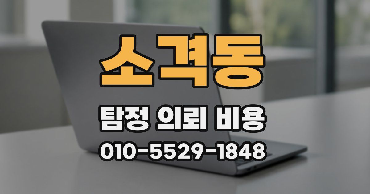 소격동 탐정 의뢰 비용